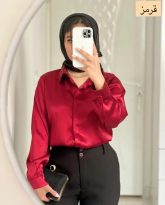 شومیز زنانه جنس ساتن سرخابی