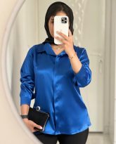 شومیز زنانه جنس ساتن کاربنی