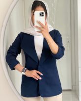 کت لنین رنگ سرمه ای