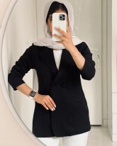 کت زنانه جنس مازراتی رنگ مشکی