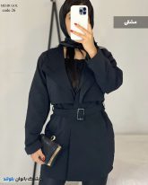 بارونی کوتاه زنانه رنگ مشکی