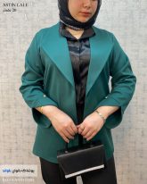 عکس کت زنانه جنس مازراتی سبز کله غازی