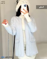 خرید پالتو کتی دخترانه جنس فوتر جناقی رنگ آسمانی