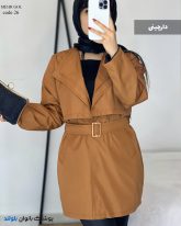 خرید بارونی دخترانه رنگ دارچینی