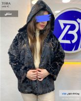 پالتو دخترانه کلاهدار رنگ مشکی