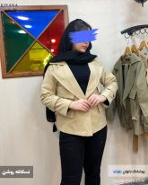 کراپ کت دخترانه کتان زارا رنگ نسکاه ای