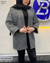 پالتو فوتر کوتاه دخترانه رنگ طوسی