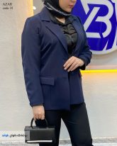کت زنانه جنس مازاتی رنگ سرمه ای