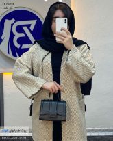 پالتو فوتر کوتاه دخترانه رنگ نخودی