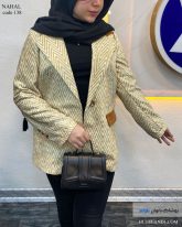کت آستر دار زنانه زمستانی جنس مخمل شنل رنگ نخودی