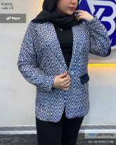 کت آستر دار زنانه زمستانی جنس مخمل شنل رنگ سرمه ای