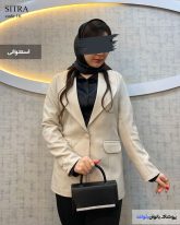 تک کت زنانه جنس مازراتی رنگ استخوانی