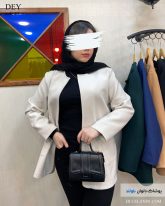 پالتو کتی زنانه جنس فوتر گرم بالا رنگ استخوانی
