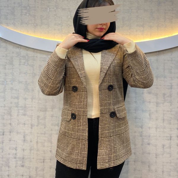 خرید پالتو زنانه جنس فوتر آستردار قهوه ای