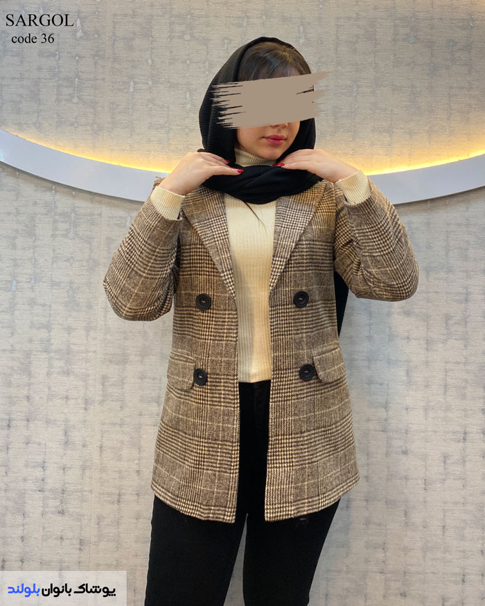 خرید پالتو زنانه جنس فوتر آستردار قهوه ای