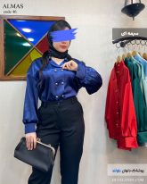 شومیز دخترانه رنگ سرمه ای