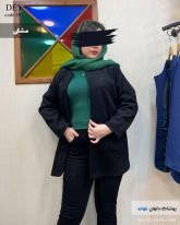 پالتو کتی زنانه جنس فوتر گرم بالا رنگ مشکی