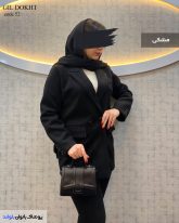 مدل پالتو کتی دخترانه جنس فوتر رنگ مشکی