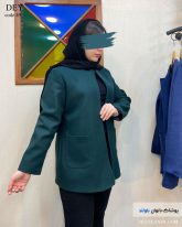 پالتو کتی زنانه جنس فوتر گرم بالا رنگ سبز