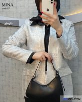 تک کت زنانه ججنس ژاکارد رنگ نقره ای