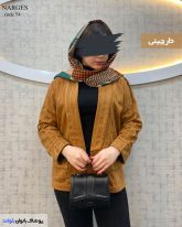 کت دخترانه جنس سوئیت رنگ دارچینی