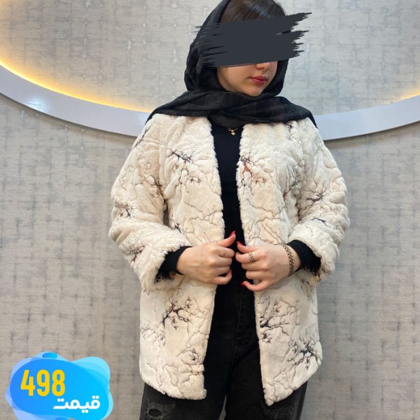 پالتو پوست زنانه رنگ سفید