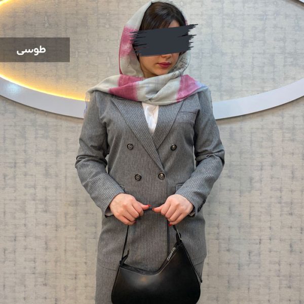 کت شلوار زنانه دیپلمات رنگ طوسی