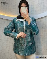 کت زنانه جنس ژاکارد رنگ سبز