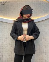 پالتو کتی زنانه جنس فوتر رنگ مشکی
