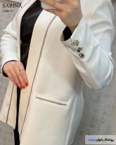 کت زنانه بهاره جنس مازراتی رنگ سفید