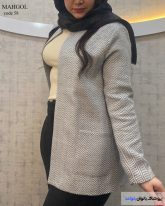 کت زنانه جنس مراکشی رنگ طوسی