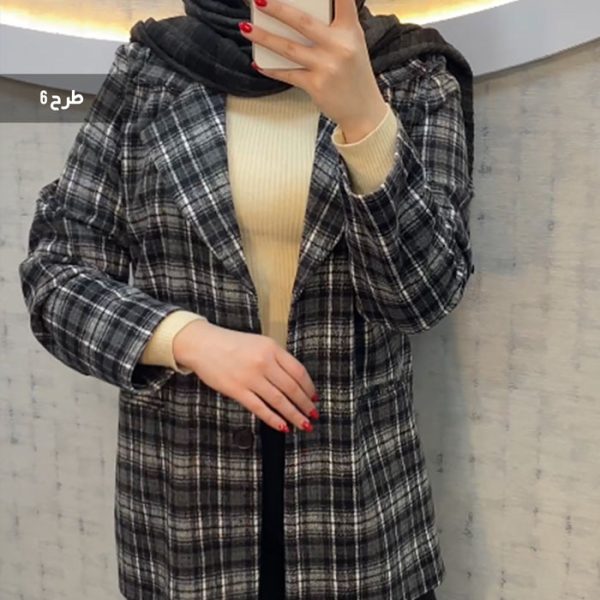 شکت چهارخونه زنانه جنس فوتر پشمی