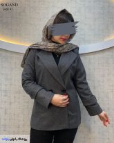پالتو کتی زنانه جنس فوتر رنگ مدادی