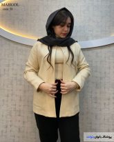 کت دخترانه جنس مراکشی رنگ کرم