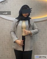 کت زنانه جنس مراکشی رنگ طوسی