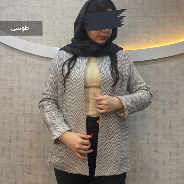 کت زنانه جنس مراکشی رنگ طوسی
