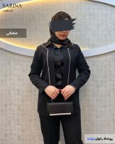تک کت زنانه بهاره رنگ مشکی جنس مازراتی