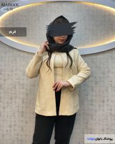 کت دخترانه جنس مراکشی رنگ کرم