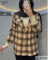 شکت چهارخونه زنانه جنس فوتر پشمی