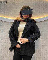 پالتو کتی زنانه جنس فوتر رنگ مشکی