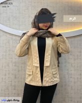 کت دخترانه جنس سوئیت رنگ کرم
