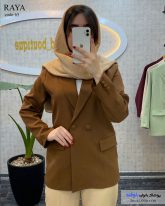 مانتو کتی دخترانه جنس مازراتی رنگ شکلاتی