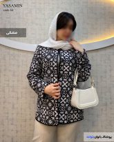 کت زنانه جنس ژاکارد رنگ مشکی