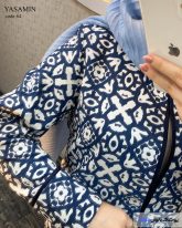 کت زنانه جنس ژاکارد رنگ سرمه ای