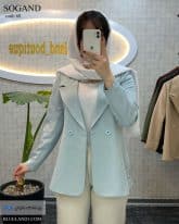 تک کت زنانه جنس مازراتی رنگ آسمانی