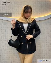 کت بهاره دخترانه جنس ژاکارد رنگ مشکی
