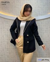 کت بهاره دخترانه جنس ژاکارد رنگ مشکی