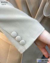 تک کت زنانه پارچه مازراتی رنگ استخوانی
