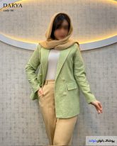 کت ژاکارد عیدانه زنانه رنگ سبز پاستیلی