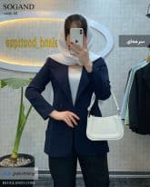 مانتو کتی دخترانه جنس مازراتی رنگ سرمه ای